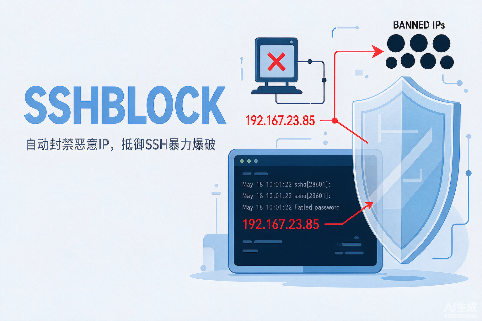 SSH爆破行为IP自动封禁系统：基于日志监控的自动化蓝队防御方案