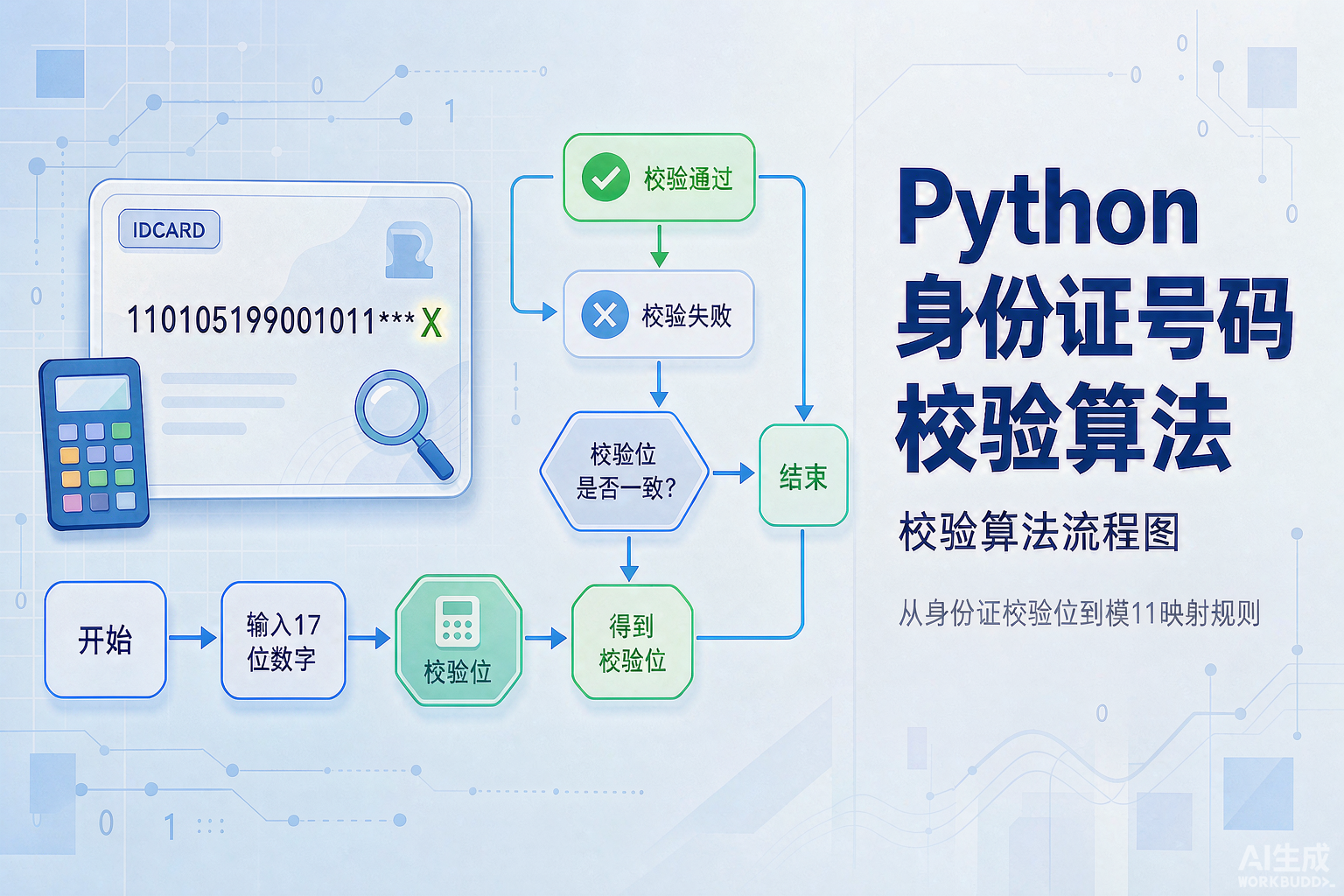 Python 身份证号码校验算法详解：从编码规则到穷举验证
