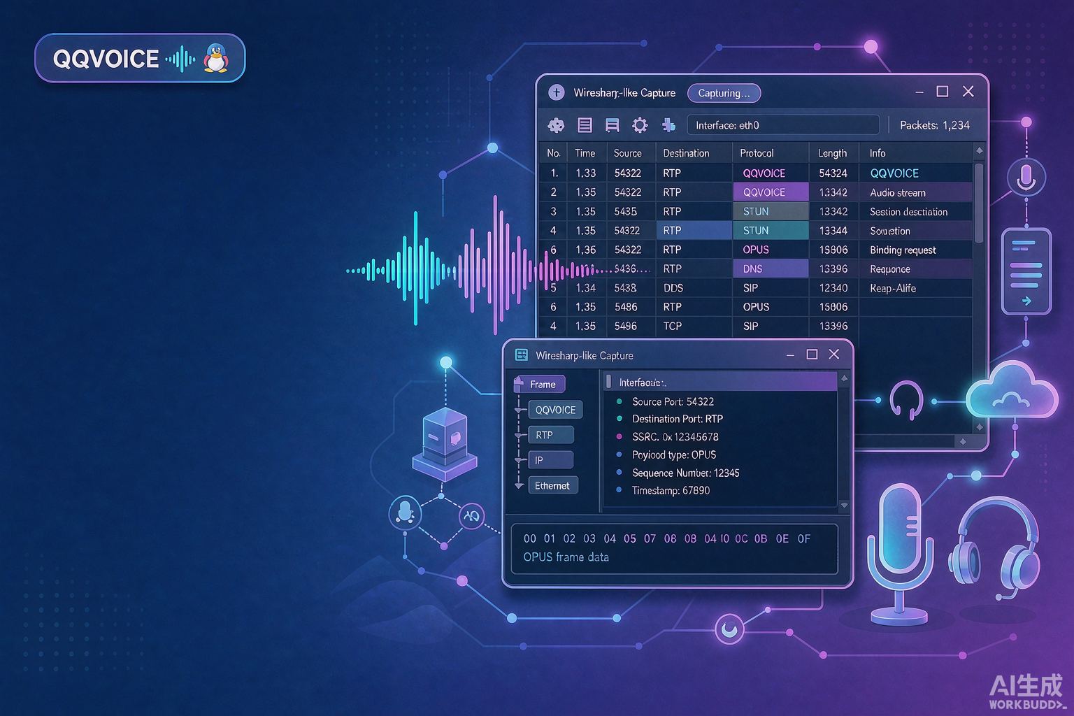 QQ 语音通话流量分析：PCAP 解析 + IP 地理定位