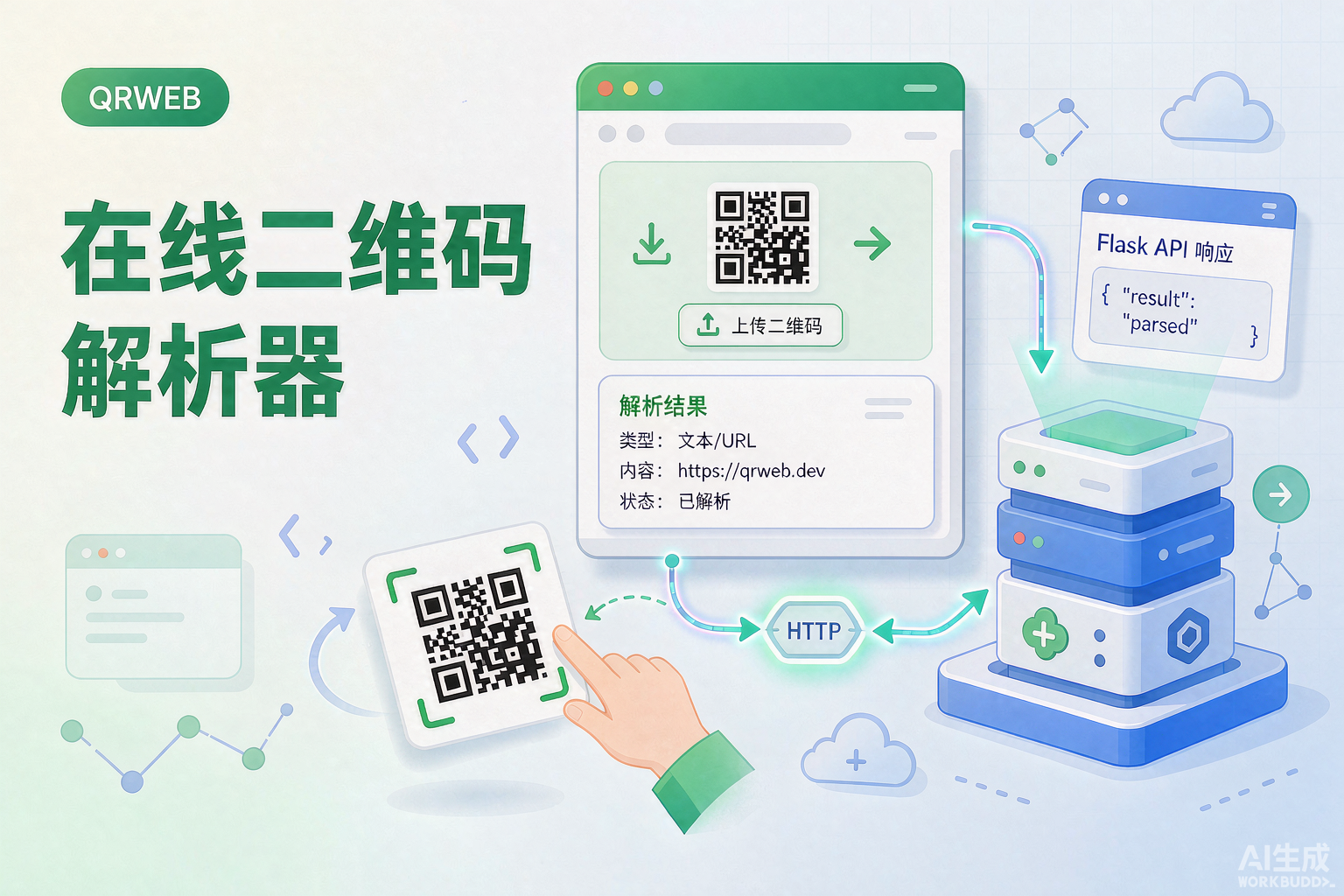 Vue3 + Flask 全栈实战：从零构建在线二维码解析器